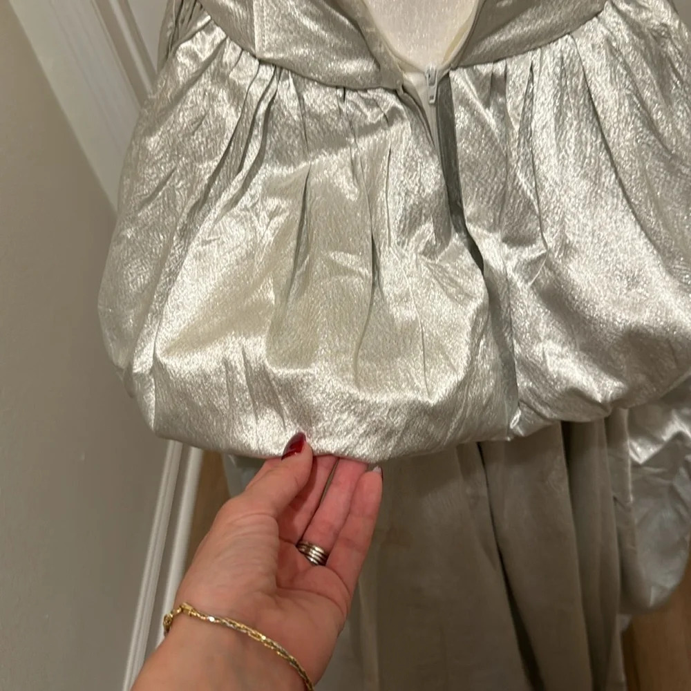 Gunne Sax x Jessica McClintock satin corset ball gown bustle back size 3/4 - Picture 6 of 15